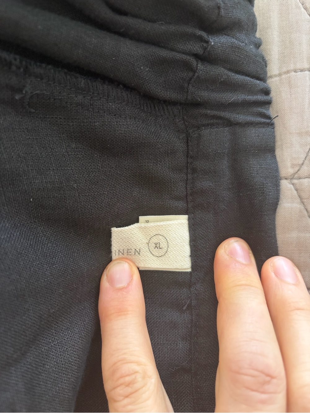 Notperfectlinen 1950s City skirt black size XL (shortened) - Picture 6 of 7